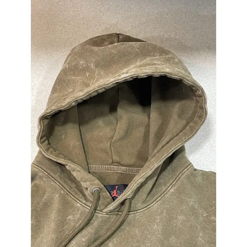 Jordan Flight Hooded Sweatshirt Hoodie Men’s Size XL Brown W/Pink Tie-Dye Specks